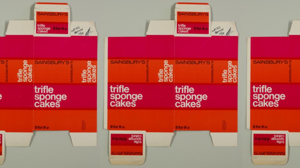 Sainsburys 'Trifle Sponge Cakes' packaging