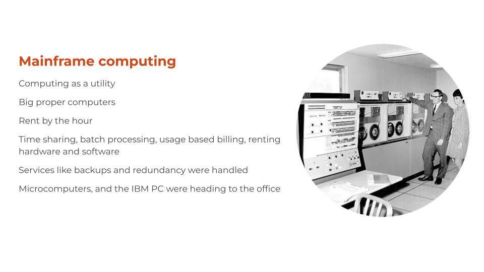 Slide 2 - Mainframe computing